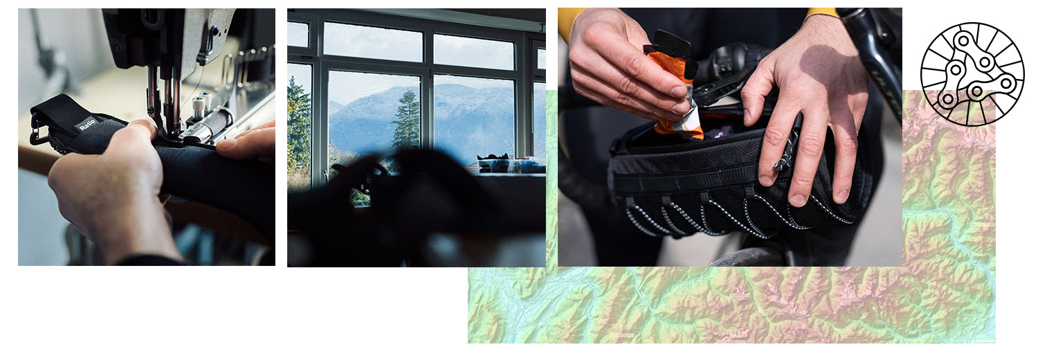 local, durable, écoresponsable sacoche de vélo made in france, local durable et upcyclée